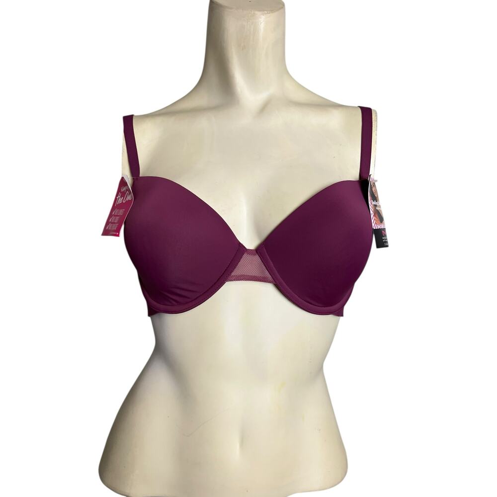 Maidenform T-Shirt Bra 34C Purple Comfy Padded